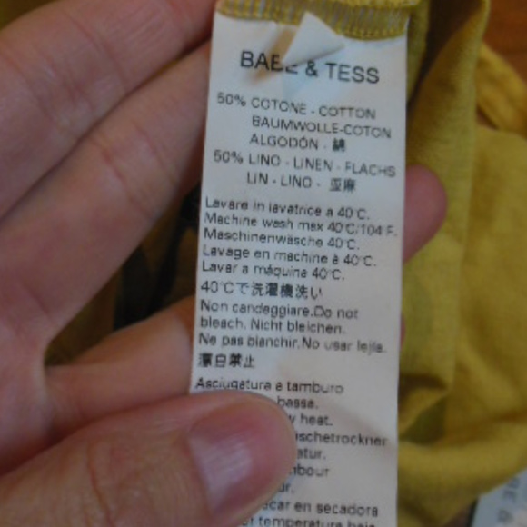 New! BABE & TESS 9M Lemon Linen Overalls Unisex - Picture 5 of 7